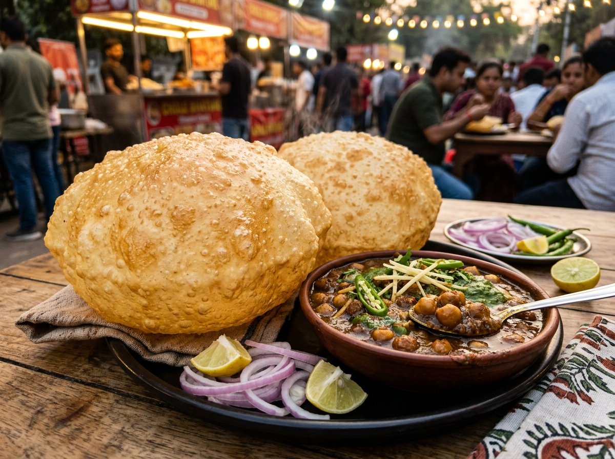 Crispy Delhi Style Chole Bhature